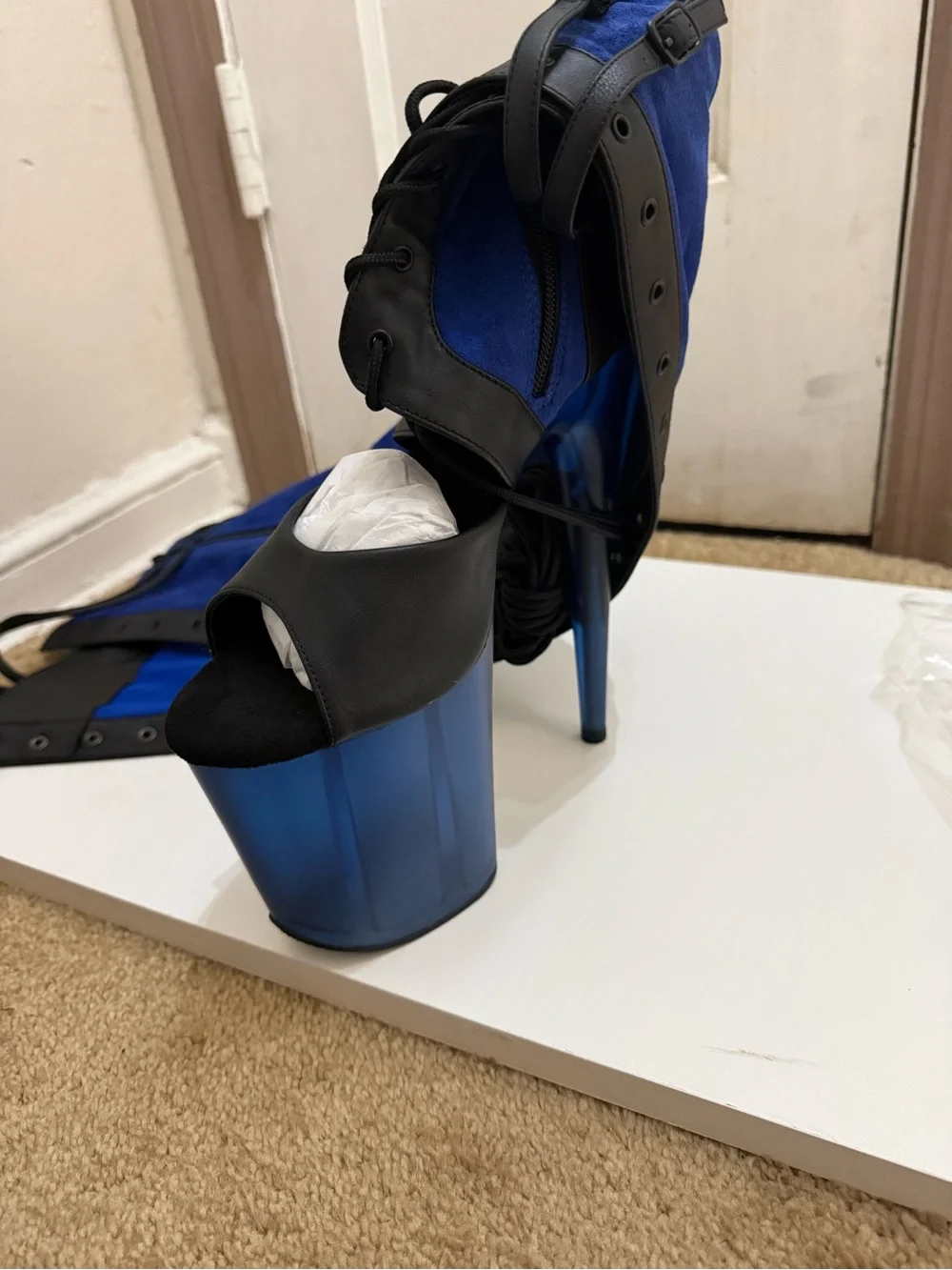 Pleaser striking blue